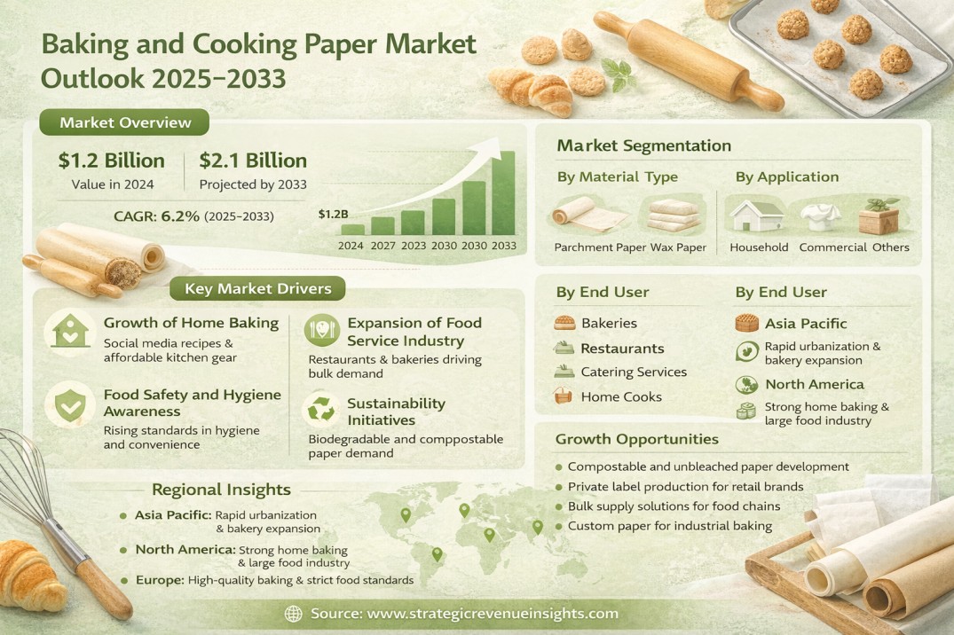 Baking and Cooking Paper Market Outlook 2025–2033: Growth Trends, Segmentation, and Regional Analysis blog
