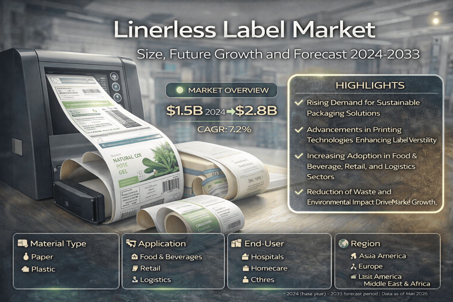 Linerless Label Market: Size, Growth Trends, and Forecast to 2033 blog