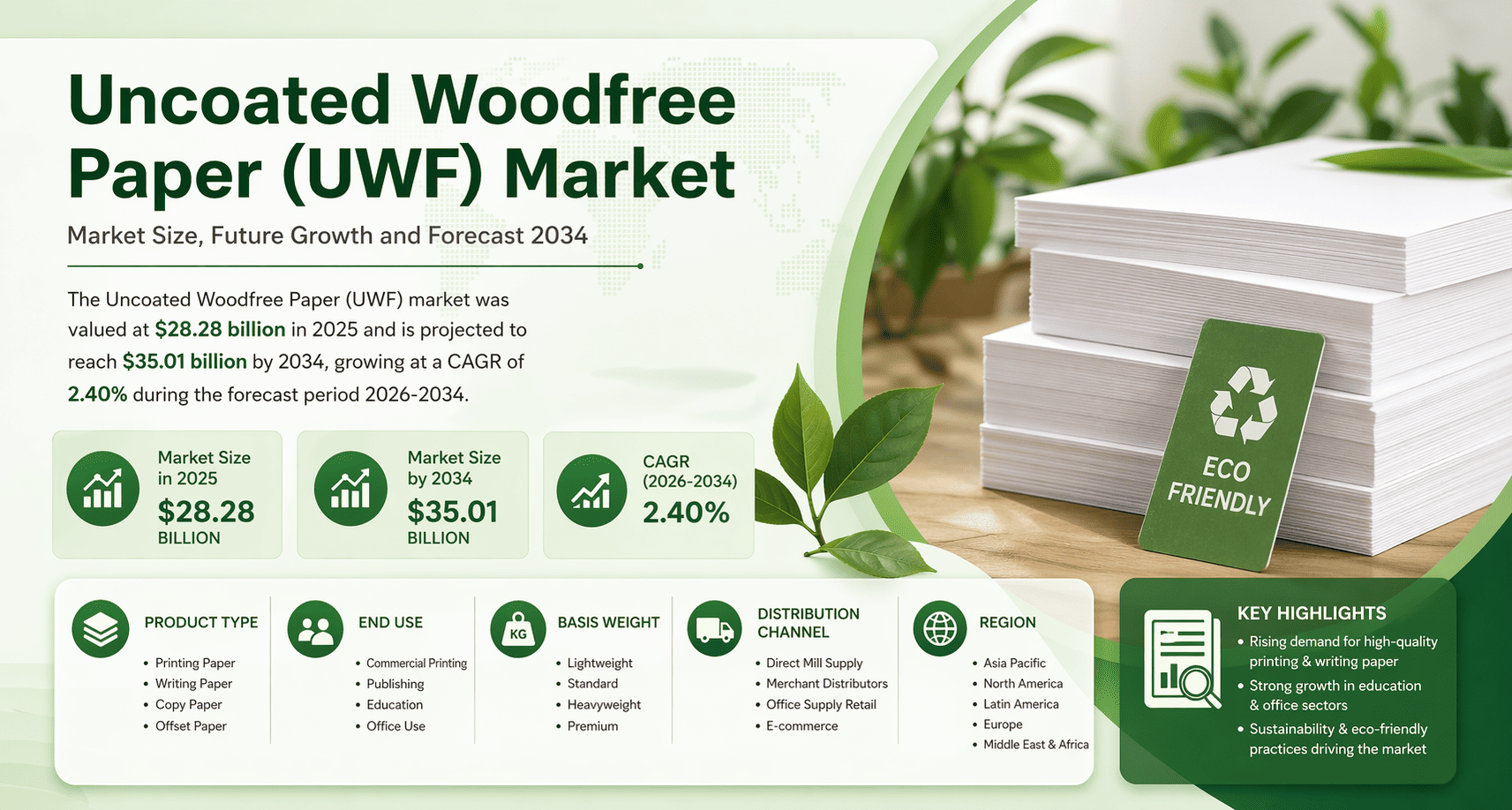 Marché du Papier Non Couché Sans Bois (UWF) : Analyse de Croissance, Facteurs, Segmentation et Prévisions