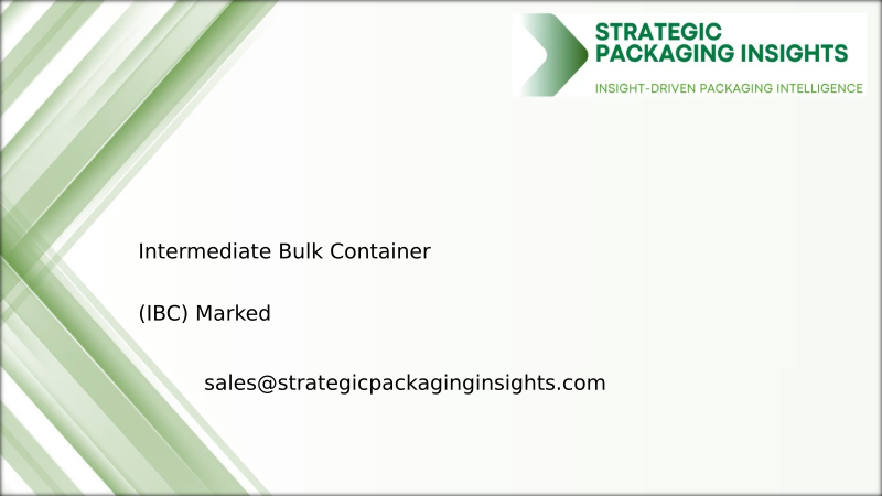 Intermediate Bulk Container (IBC) Markedsstørrelse, Fremtidig Vækst og Prognose 2034