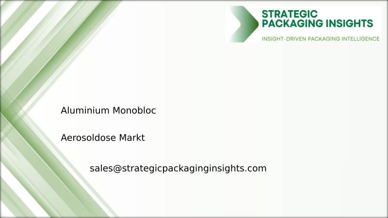 Marktgröße für Aluminium Monobloc Aerosoldosen, zukünftiges Wachstum und Prognose 2034