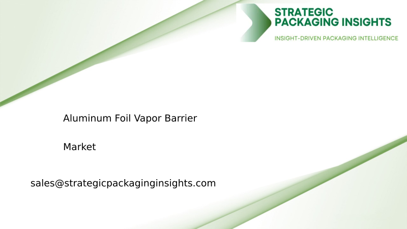 Aluminum Foil Vapor Barrier Market Size, Future Growth and Forecast 2034