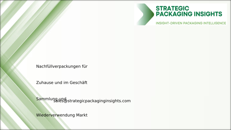 Marktgröße, zukünftiges Wachstum und Prognose 2034 für Nachfüllverpackungen für Zuhause und im Geschäft Sammlung und Wiederverwendung