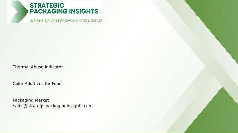 Thermal Abuse Indicator Color Additives for Food Packaging Market Size, Future Growth and Forecast 2034