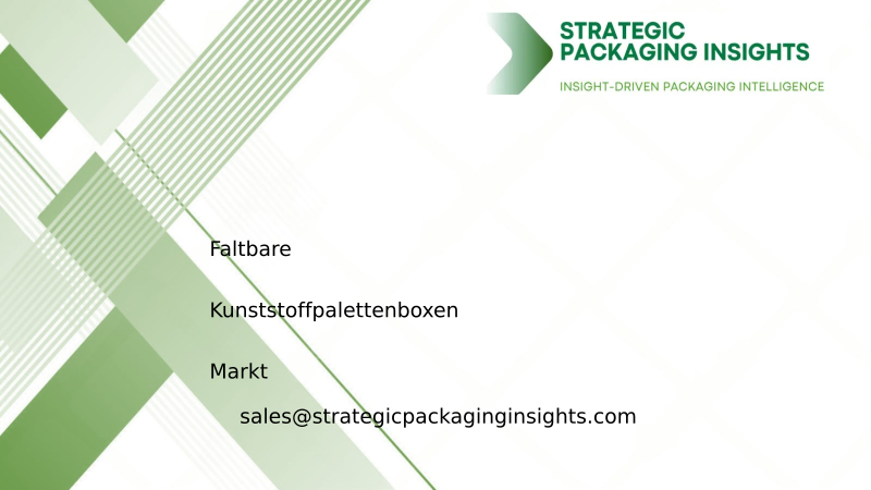 Marktgröße für faltbare Kunststoffpalettenboxen, zukünftiges Wachstum und Prognose 2034