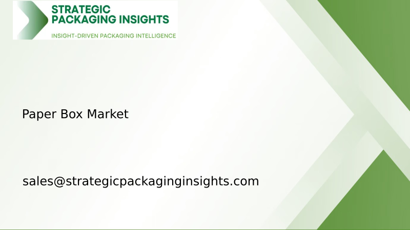 Paper Box Market Size, Future Growth and Forecast 2034