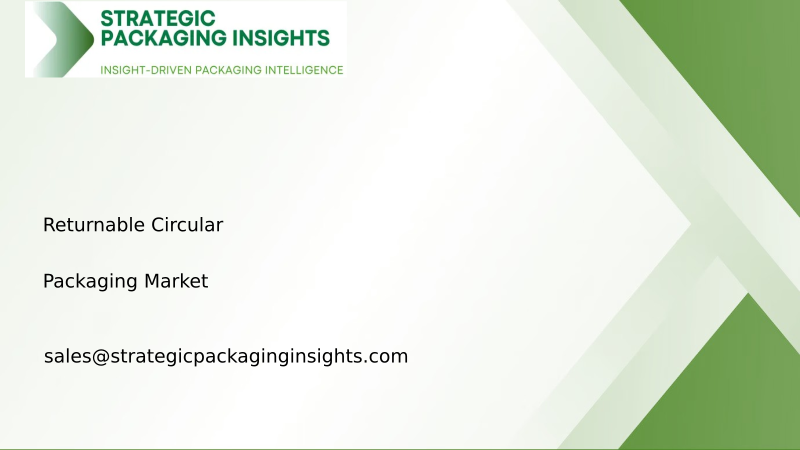 Returnable Circular Packaging Market Size, Future Growth and Forecast 2034