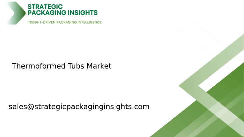 Thermoformed Tubs Market Size, Future Growth and Forecast 2034