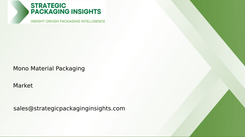 Mono Material Packaging Market Size, Future Growth and Forecast 2034