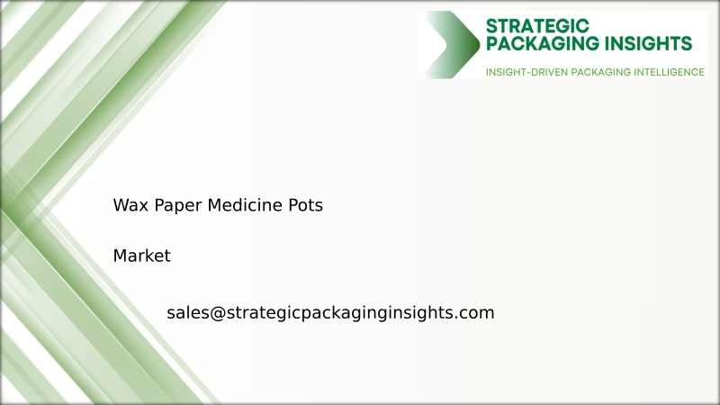 Wax Paper Medicine Pots Market Size, Future Growth and Forecast 2034