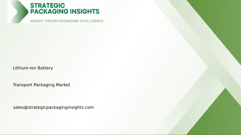 Lithium-Ion Battery Transport Packaging Market Size, Future Growth and Forecast 2034