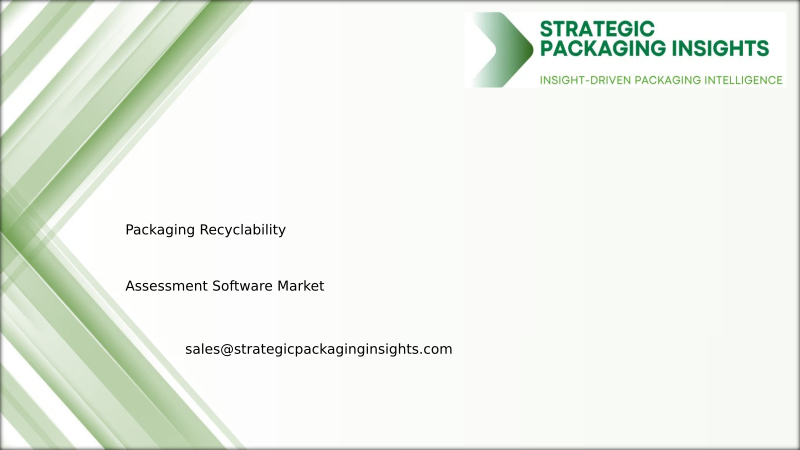 Packaging Recyclability Assessment Software Market Size, Future Growth and Forecast 2034