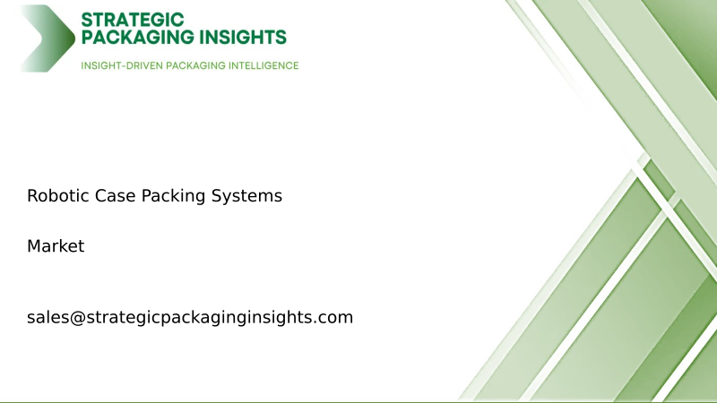 Robotic Case Packing Systems Market Size, Future Growth and Forecast 2034