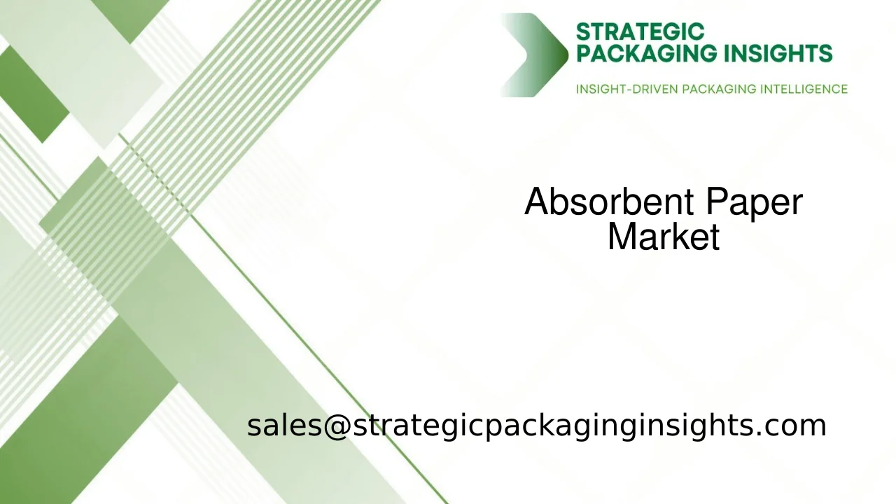 Absorbent Paper Market Size, Future Growth and Forecast 2033