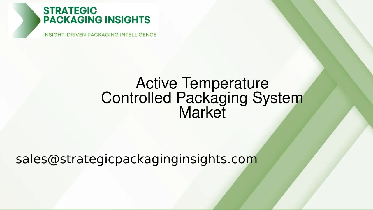 Active Temperature Controlled Packaging System Market Size, Future Growth and Forecast 2033