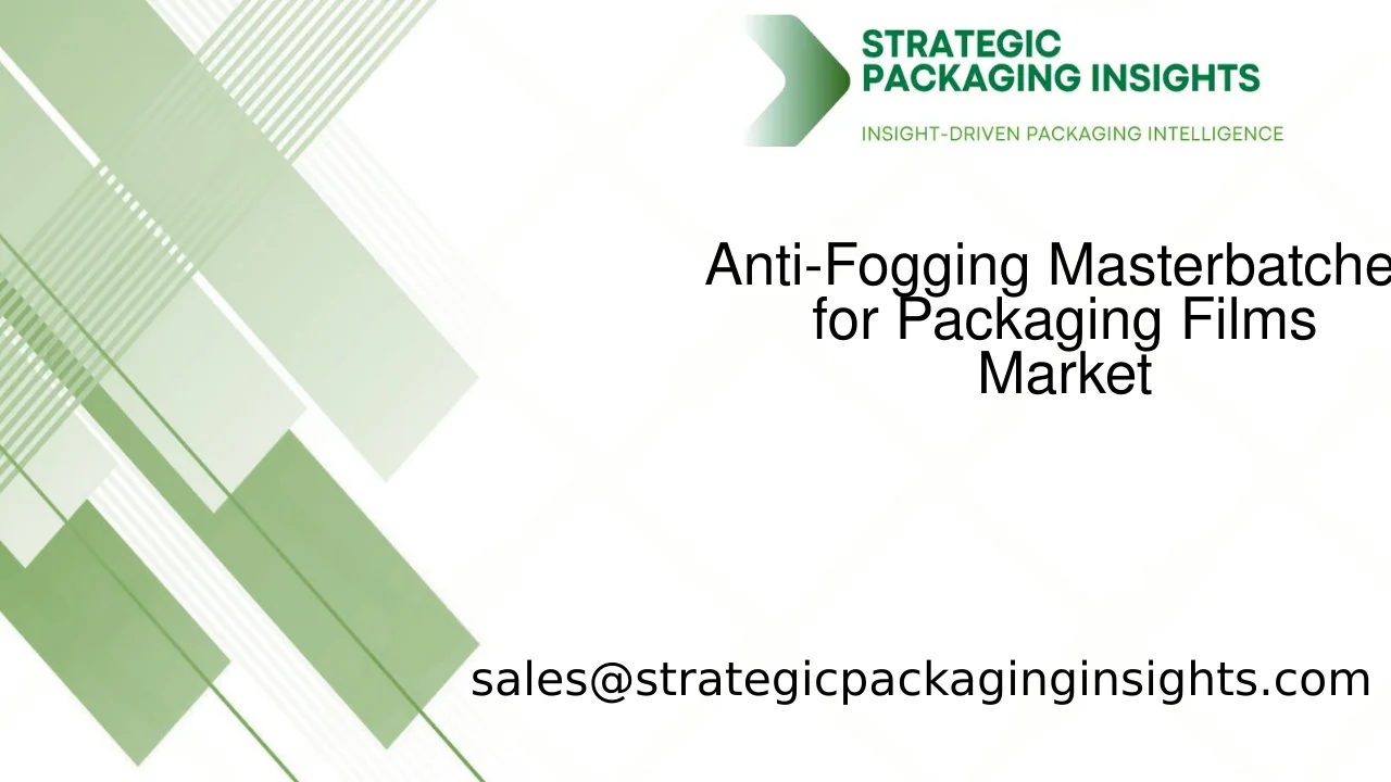 Anti-Fogging Masterbatches for Packaging Films Market Size, Future Growth and Forecast 2033