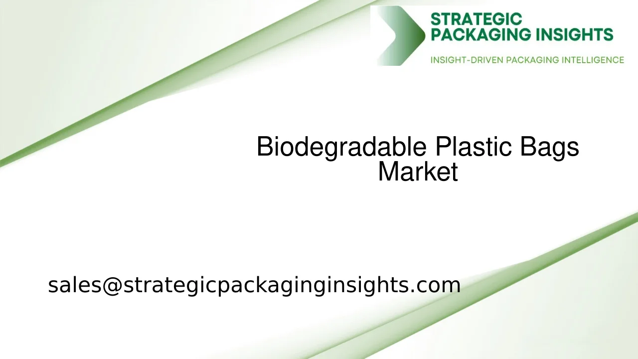 Biodegradable Plastic Bags Market Size, Future Growth and Forecast 2033