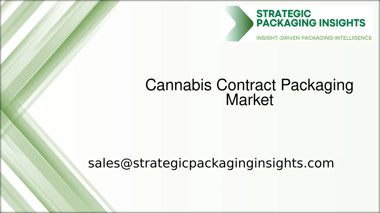 Cannabis Contract Packaging Market Size, Future Growth and Forecast 2033
