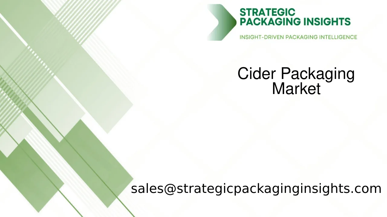 Cider Packaging Market Size, Future Growth and Forecast 2033