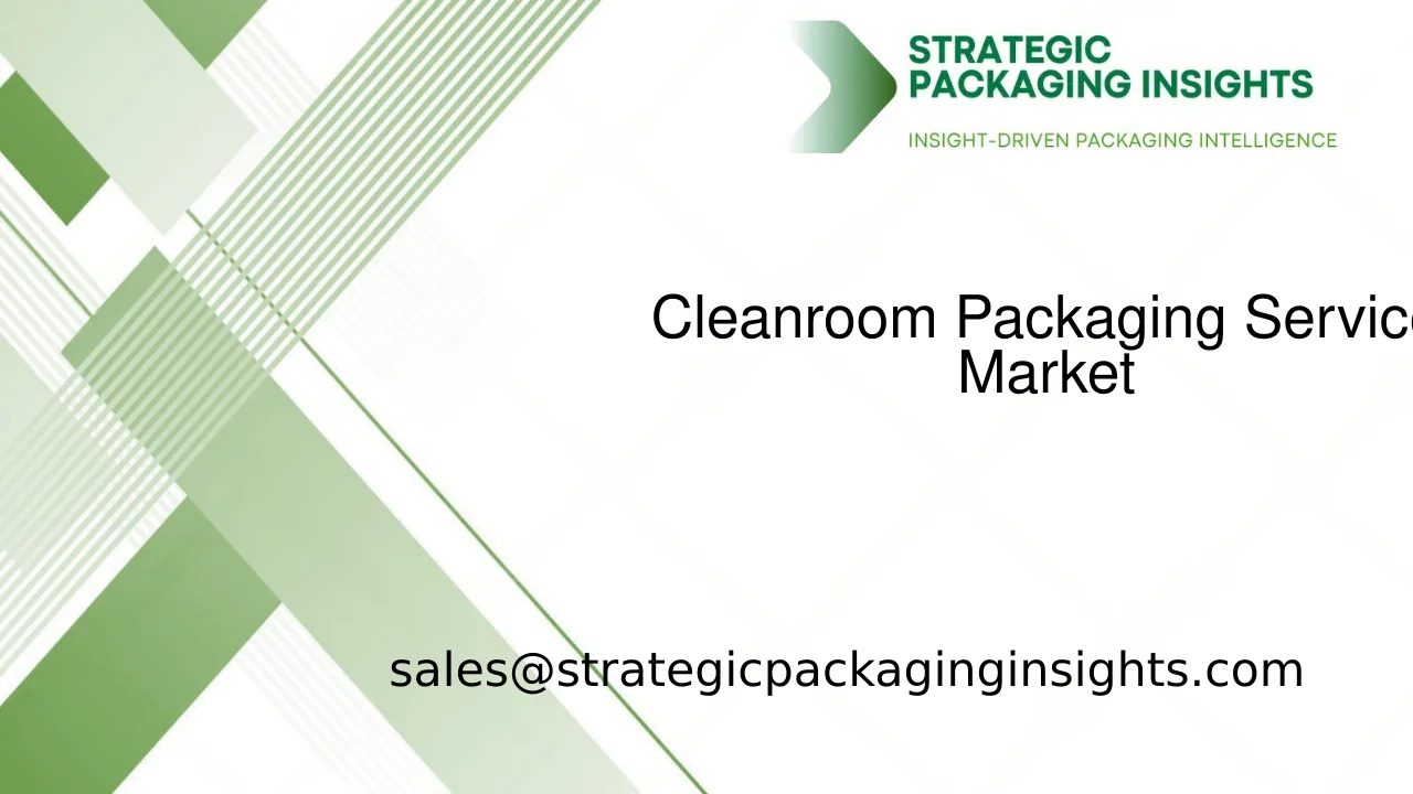 Cleanroom Packaging Service Market Size, Future Growth and Forecast 2033
