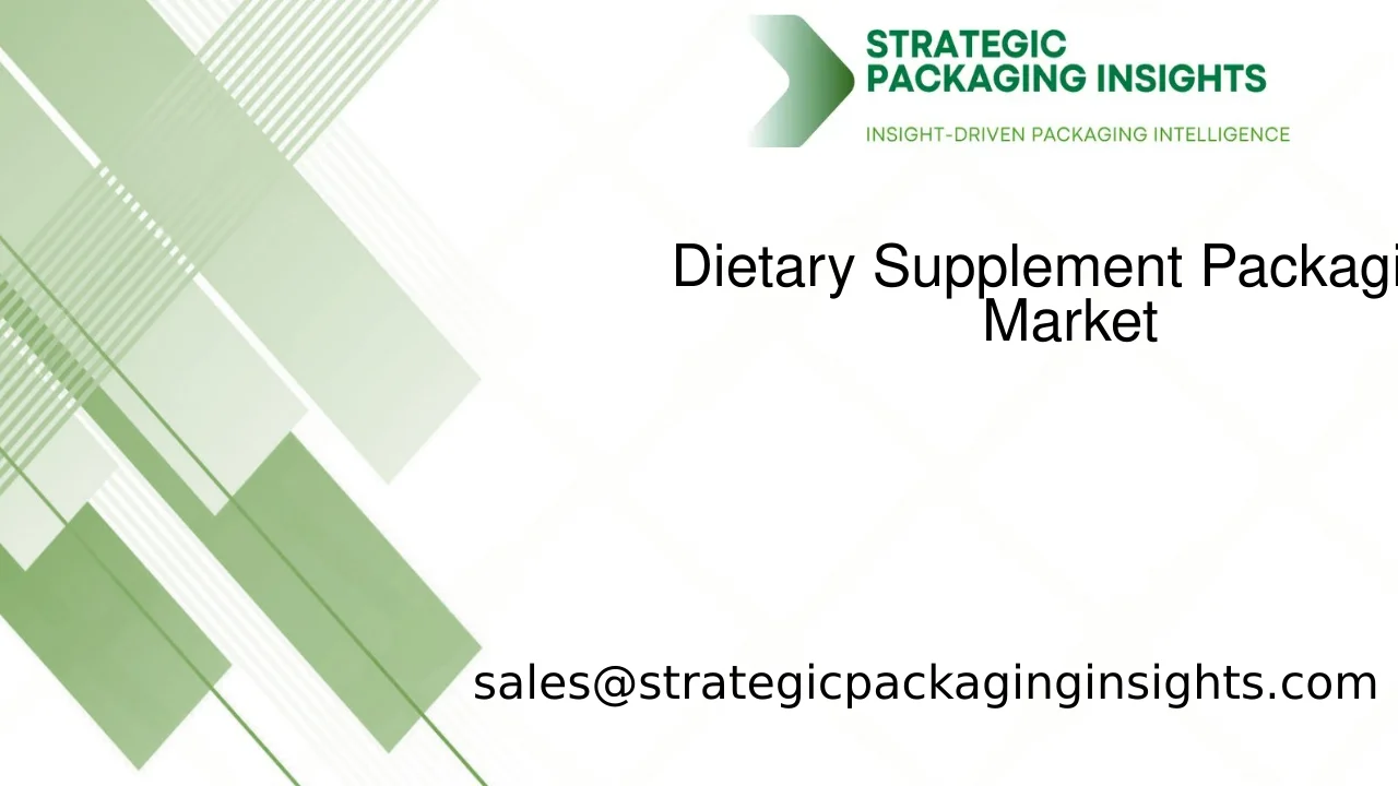 Dietary Supplement Packaging Market Size, Future Growth and Forecast 2033