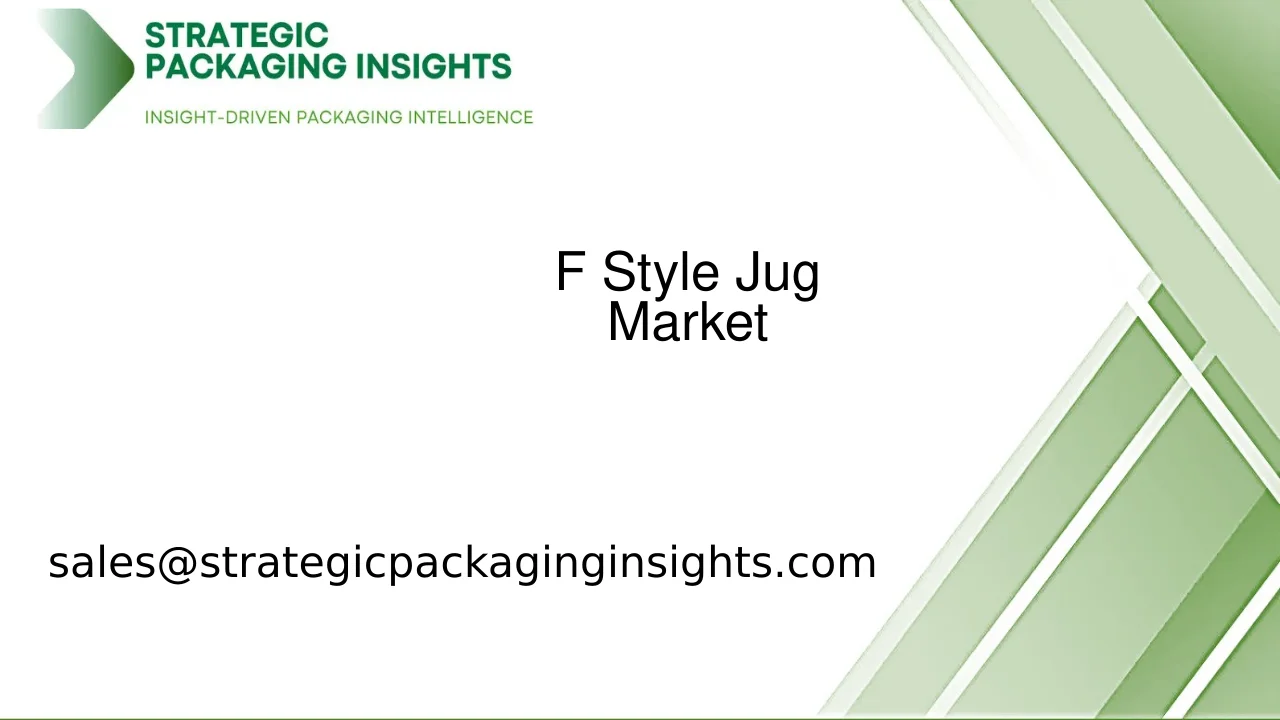 F Style Jug Market Size, Future Growth and Forecast 2033