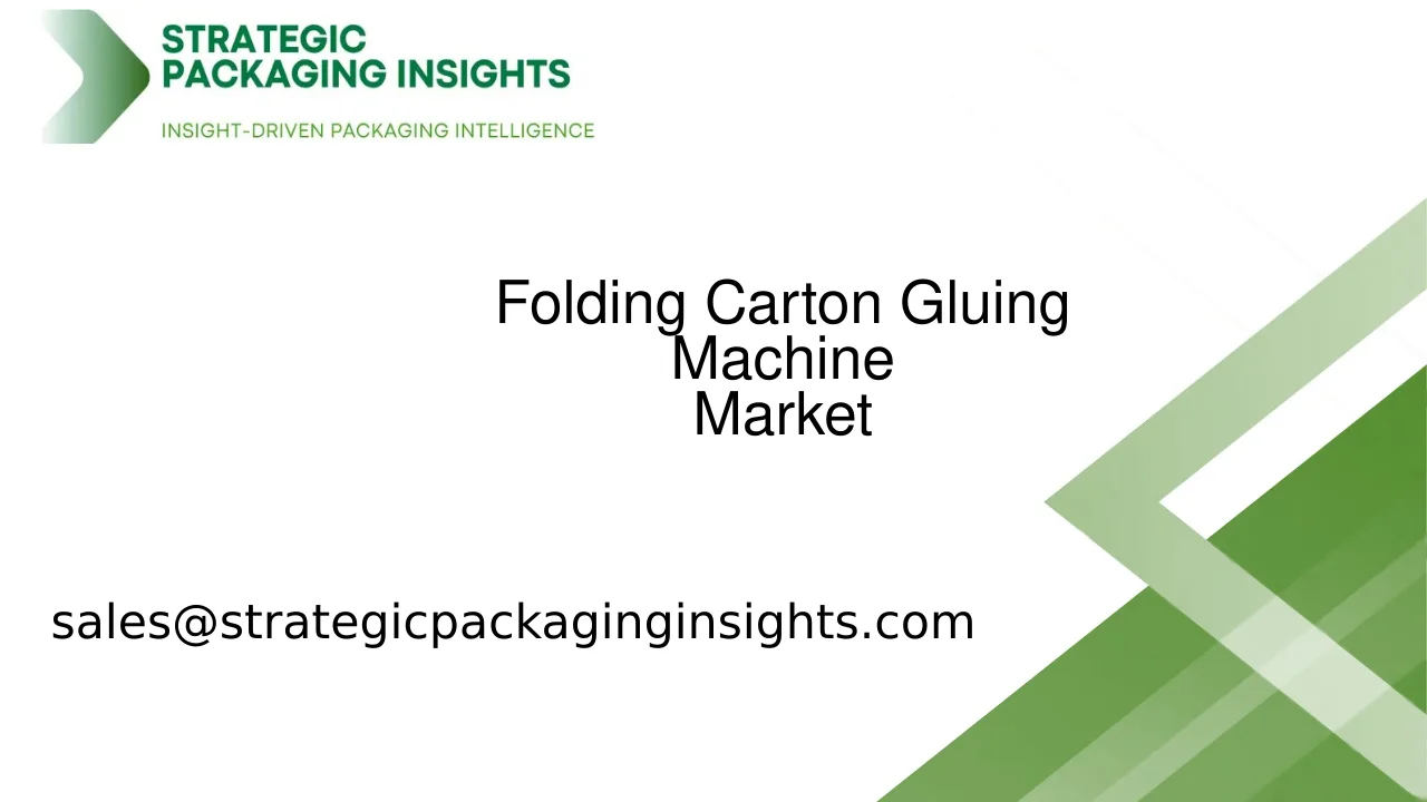 Folding Carton Gluing Machine Market Size, Future Growth and Forecast 2033