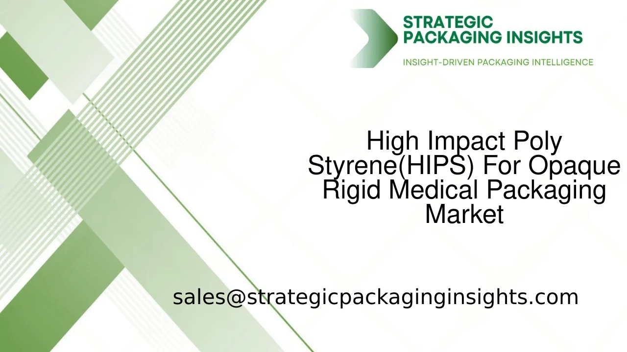 High Impact Poly Styrene(HIPS) For Opaque Rigid Medical Packaging Market Size, Future Growth and Forecast 2033