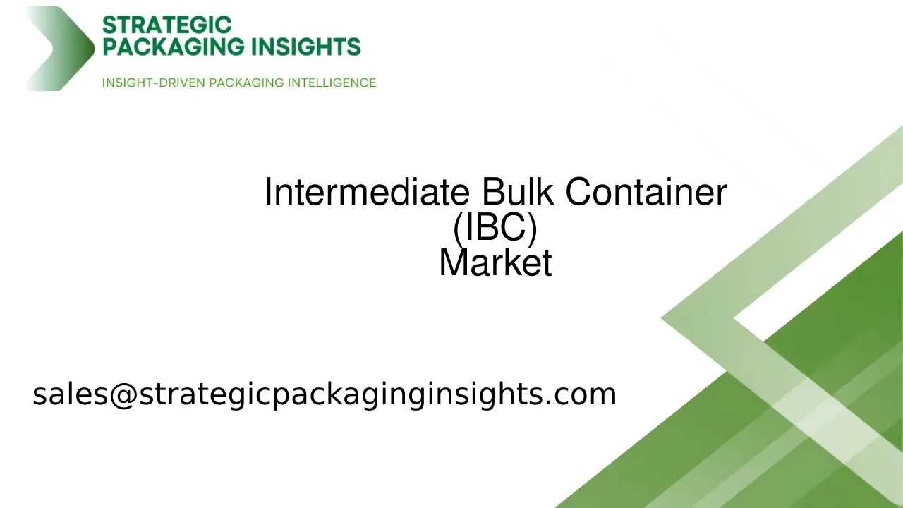 Intermediate Bulk Container (IBC) Market Size, Future Growth and Forecast 2033