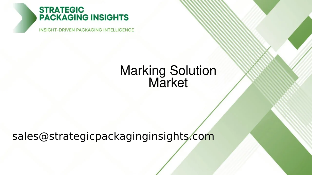 Marking Solution Market Size, Future Growth and Forecast 2033