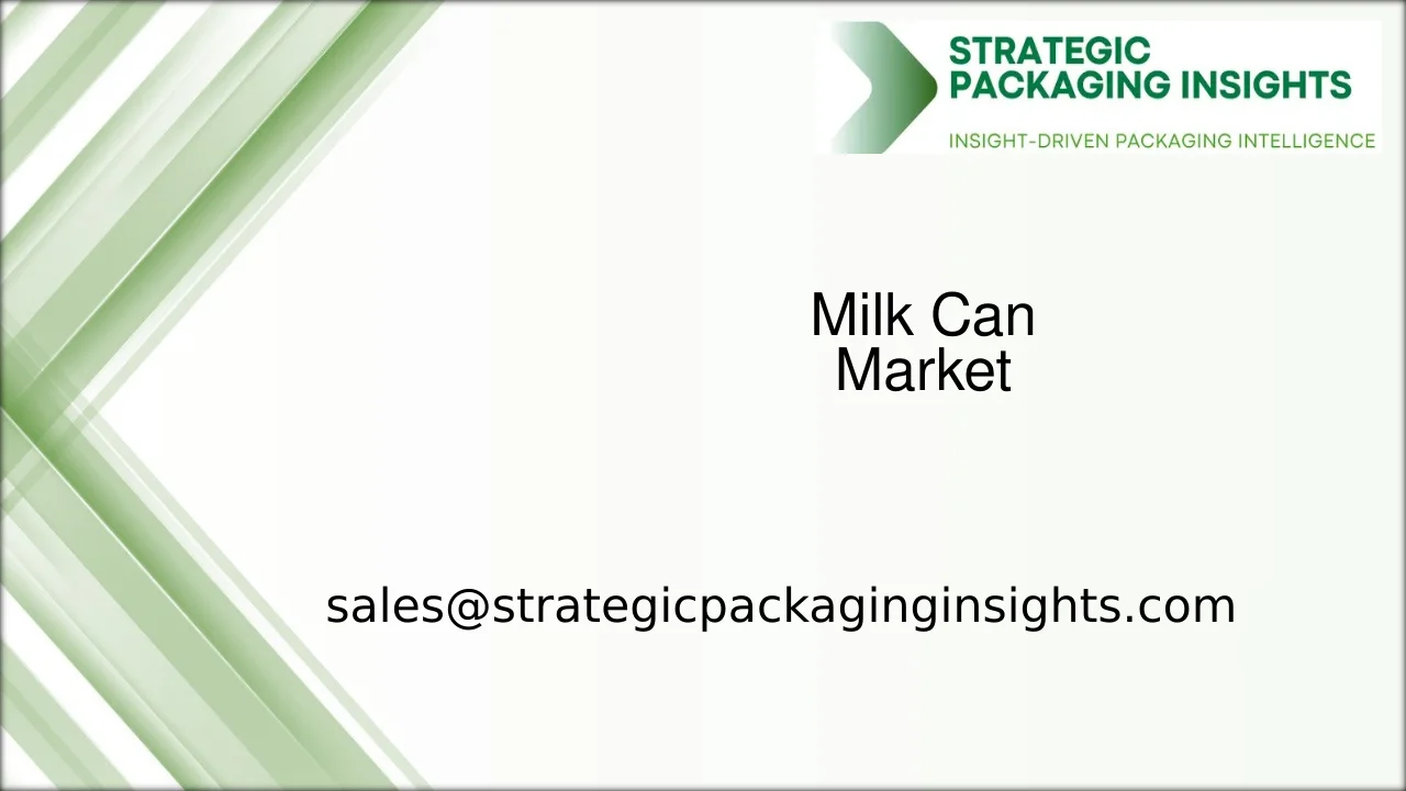 Milk Can Market Size, Future Growth and Forecast 2033