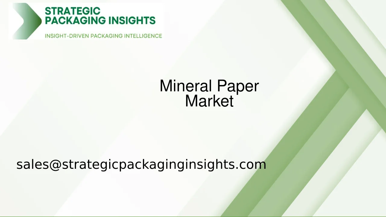 Mineral Paper Market Size, Future Growth and Forecast 2033