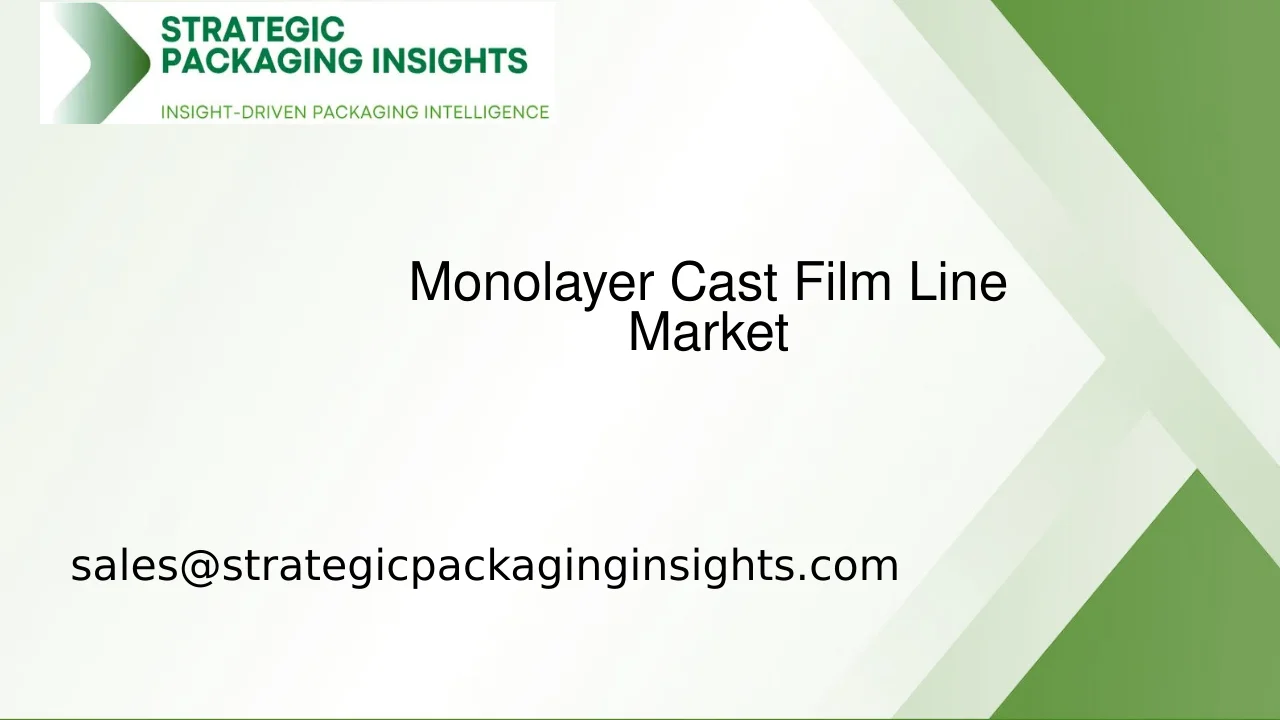 Monolayer Cast Film Line Market Size, Future Growth and Forecast 2033
