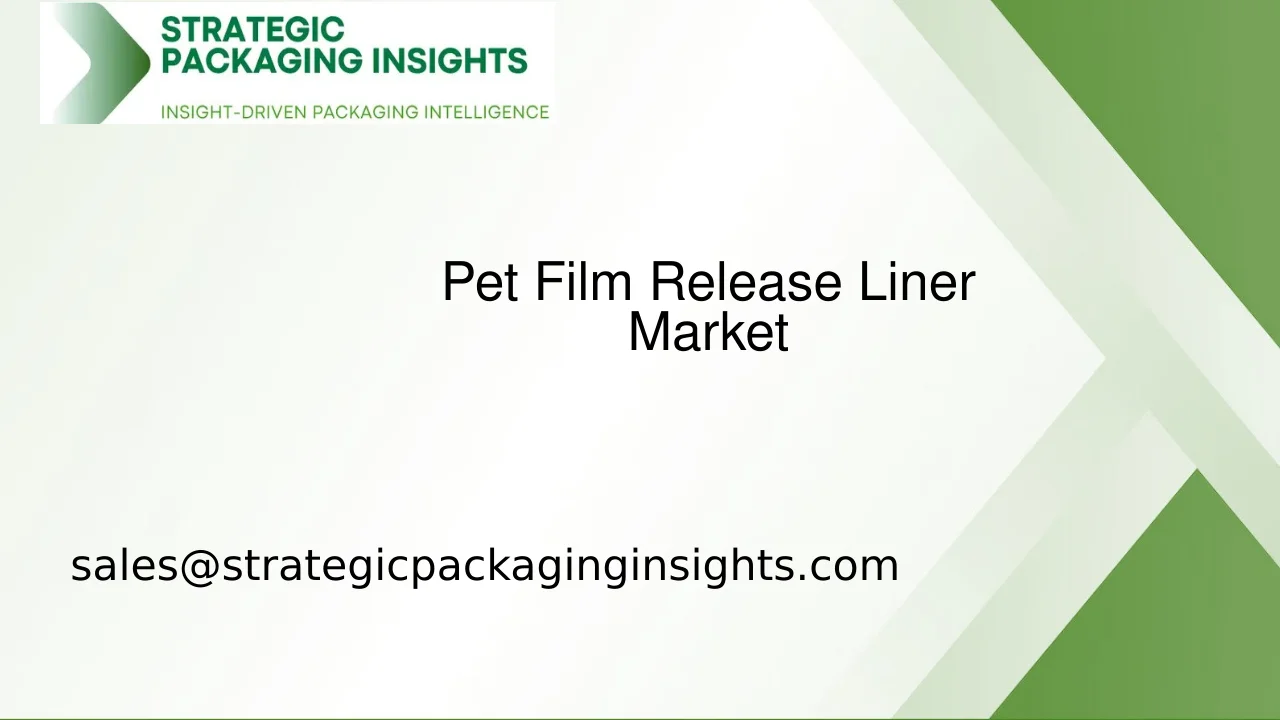 Pet Film Release Liner Market Size, Future Growth and Forecast 2033