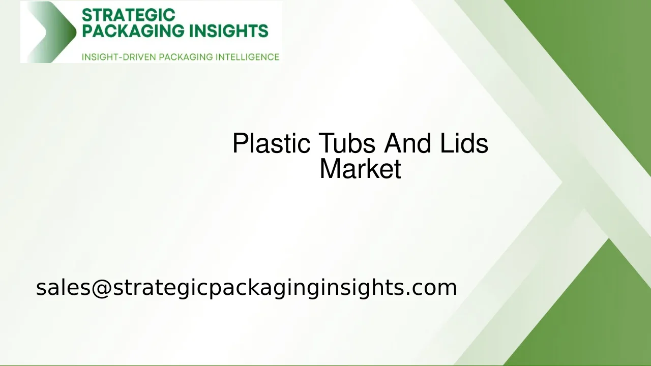 Plastic Tubs And Lids Market Size, Future Growth and Forecast 2033