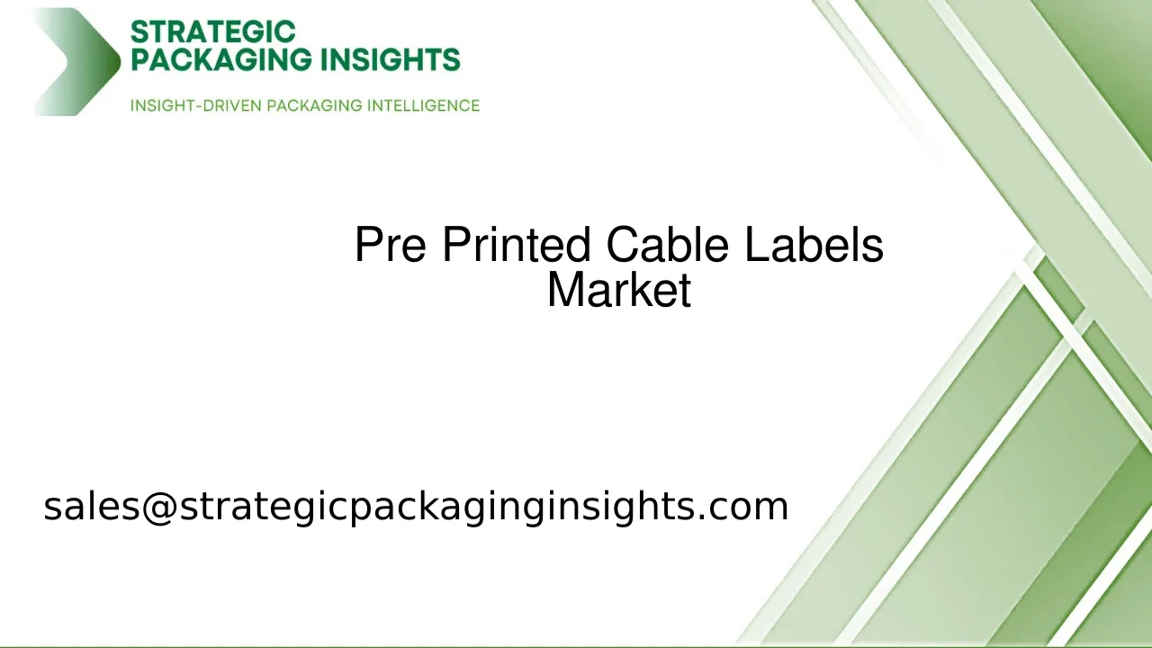 Pre Printed Cable Labels Market Size, Future Growth and Forecast 2033