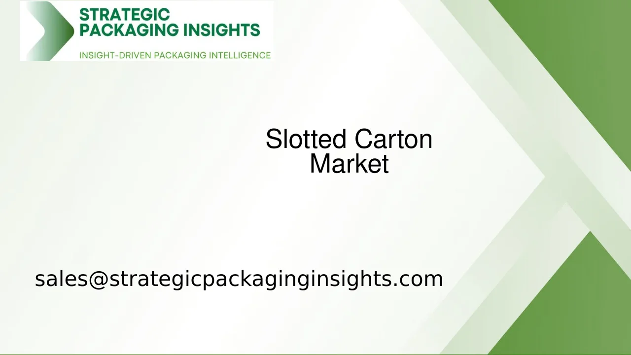 Slotted Carton Market Size, Future Growth and Forecast 2033