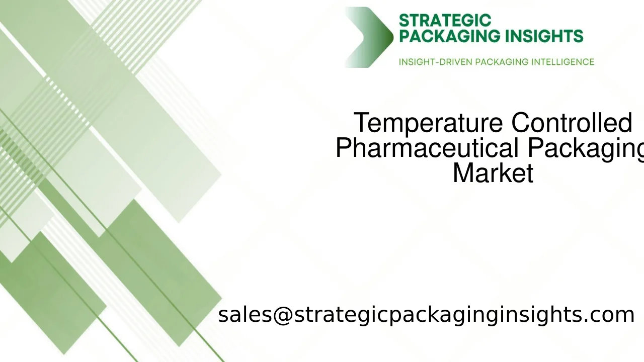 Temperature Controlled Pharmaceutical Packaging Market Size, Future Growth and Forecast 2033