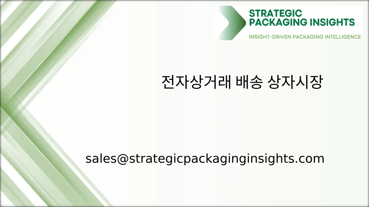 전자상거래 배송 상자 시장 규모, 미래 성장 및 예측 2034