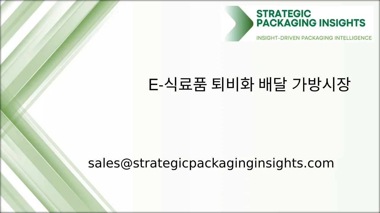 E-식료품 퇴비화 배달 가방 시장 규모, 미래 성장 및 예측 2033