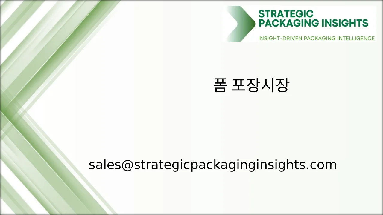 폼 포장 시장 규모, 미래 성장 및 예측 2034