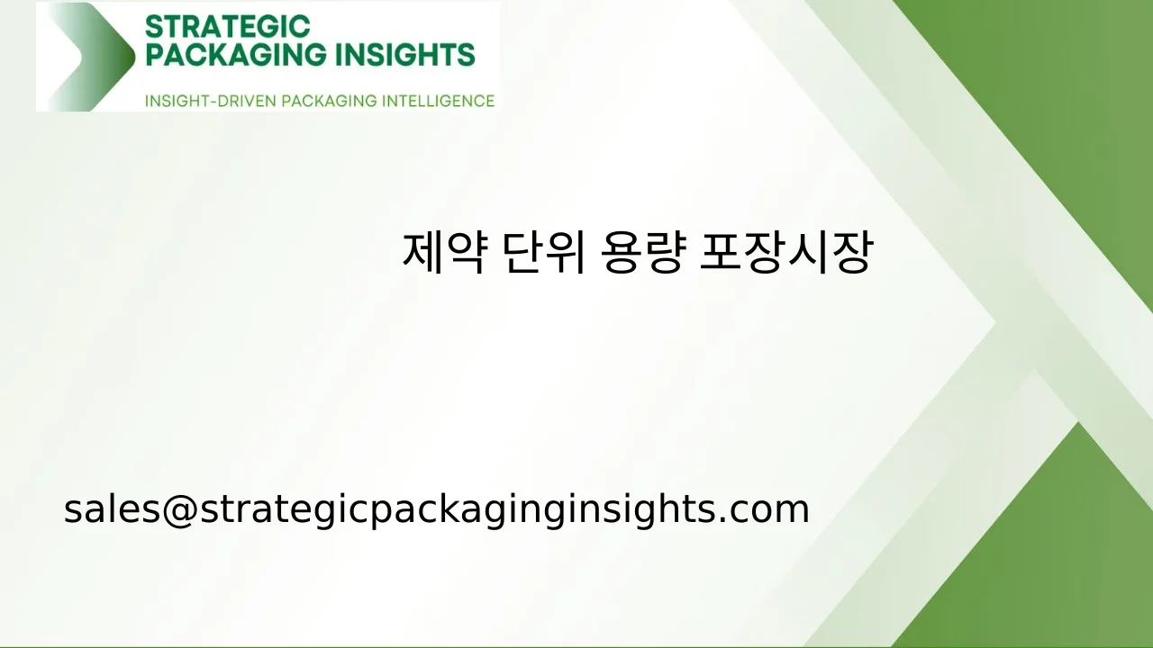 제약 단위 용량 포장 시장 규모, 미래 성장 및 예측 2033