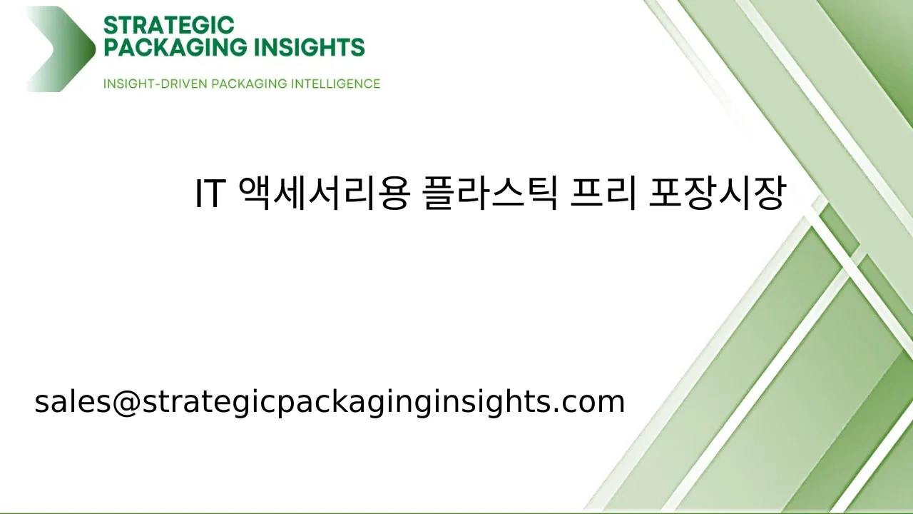 IT 액세서리용 플라스틱 프리 포장 시장 규모, 미래 성장 및 예측 2033