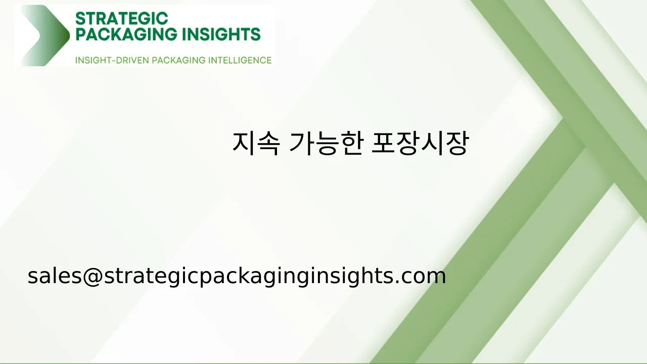 지속 가능한 포장 시장 규모, 미래 성장 및 예측 2033