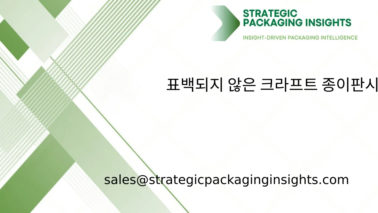 표백되지 않은 크라프트 종이판 시장 규모, 미래 성장 및 예측 2033