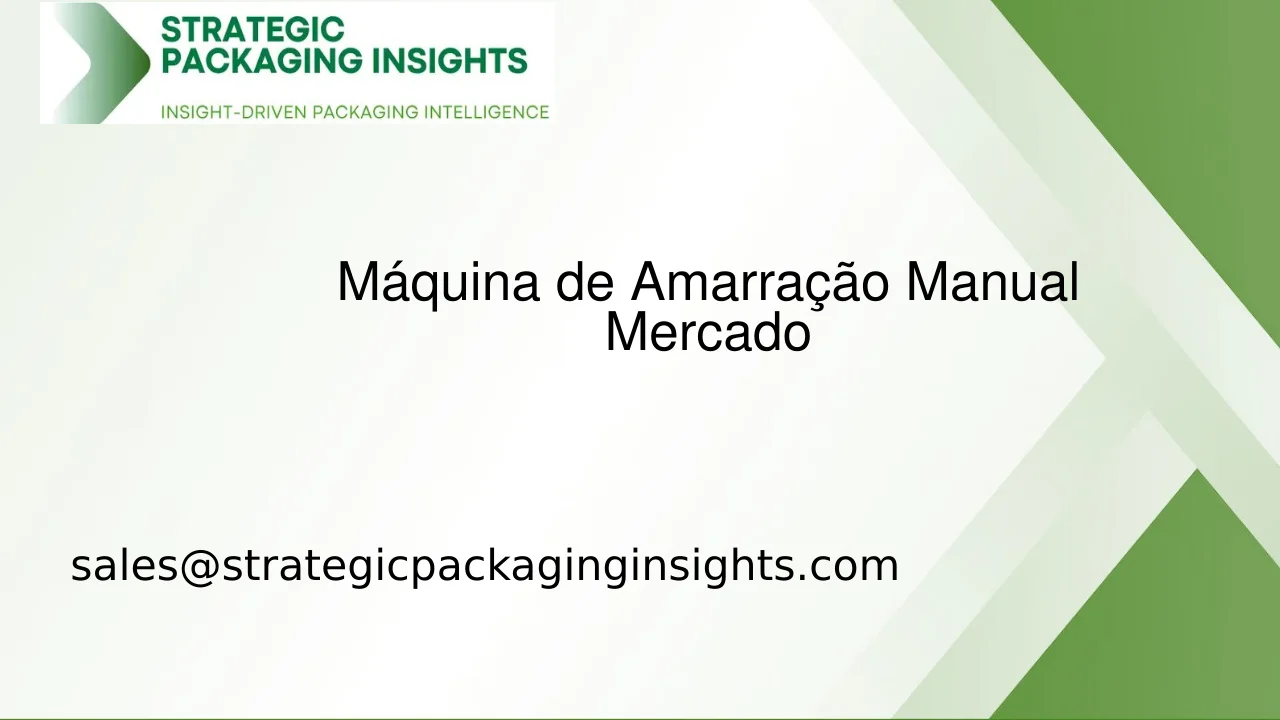 Tamanho do Mercado de Máquinas de Amarração Manual, Crescimento Futuro e Previsão 2033