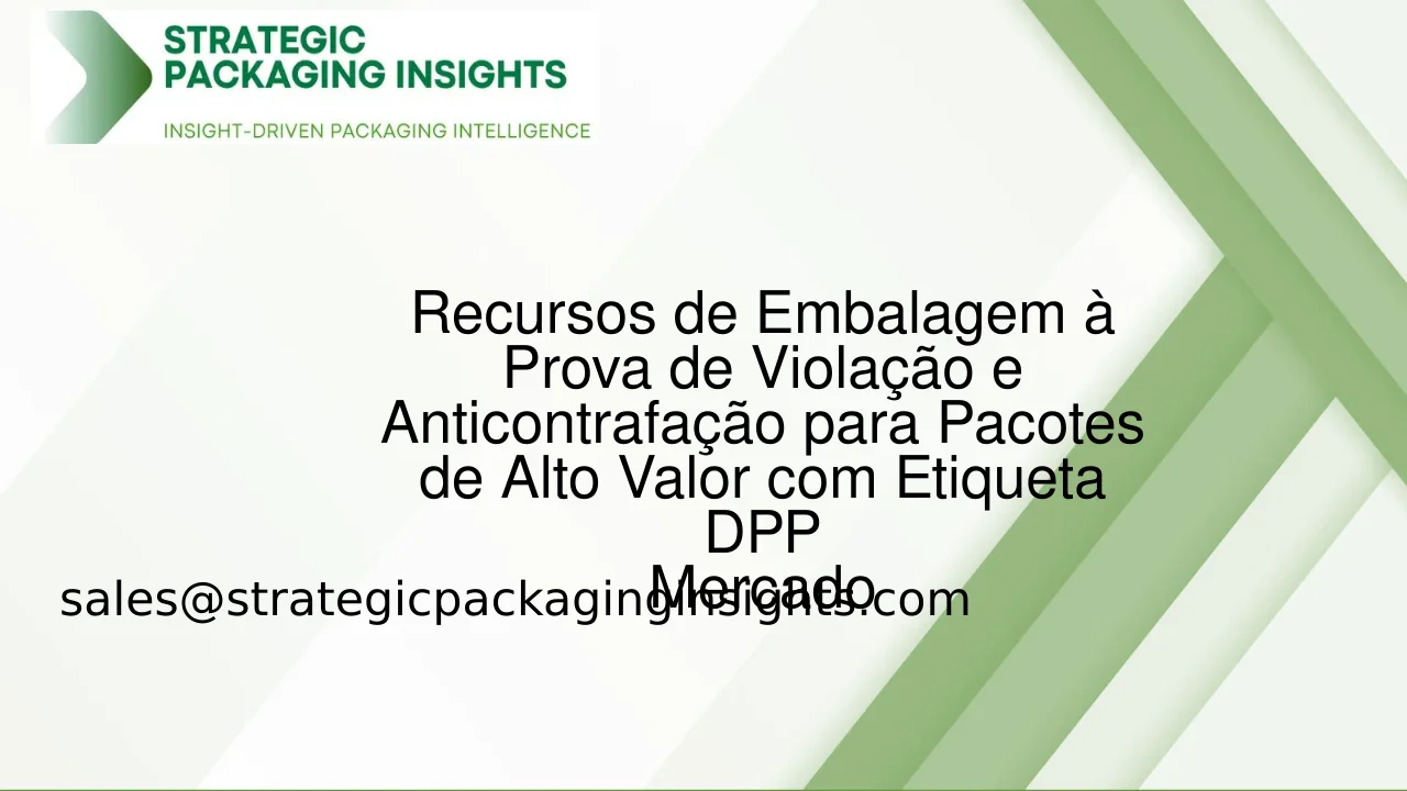 Recursos de Embalagem à Prova de Violação e Anticontrafação para Pacotes de Alto Valor com Etiqueta DPP Tamanho do Mercado, Crescimento Futuro e Previsão 2033