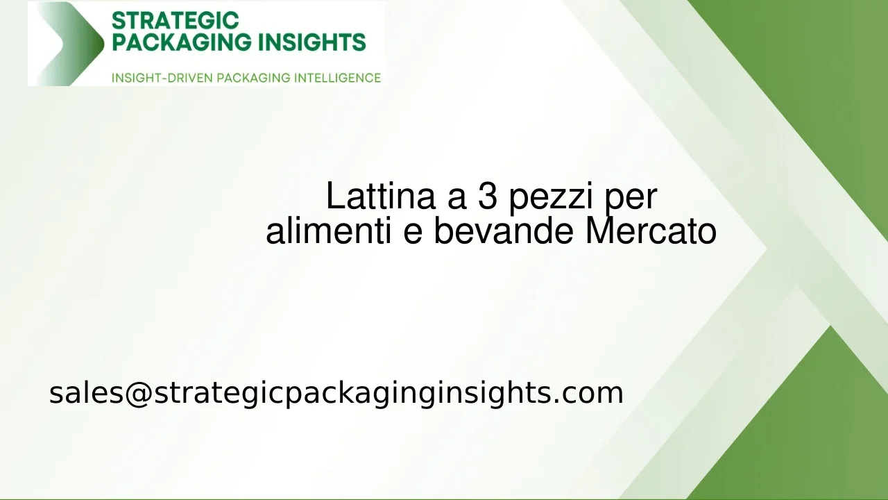 Dimensioni del mercato delle lattine a 3 pezzi per alimenti e bevande, crescita futura e previsioni 2033