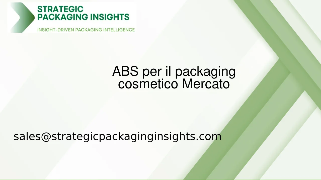 Dimensioni del mercato ABS per il packaging cosmetico, crescita futura e previsioni 2033