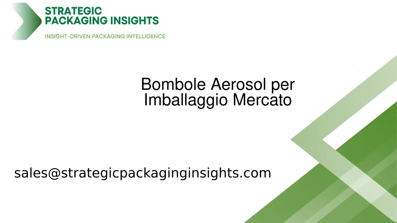 Dimensioni del Mercato delle Bombole Aerosol per Imballaggio, Crescita Futura e Previsioni 2033